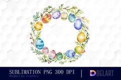 Easter Egg Wreath PNG Clipart Product Image 1