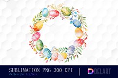 Easter Egg Wreath PNG Clipart Product Image 1