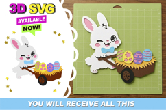 Easter eggs barrow 3D SVG Product Image 1