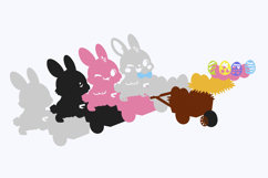 Easter eggs barrow 3D SVG Product Image 3