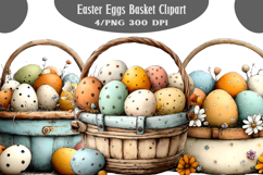 Easter Eggs Basket Clipart Product Image 1