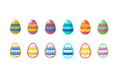 Easter eggs collection design vector Product Image 1