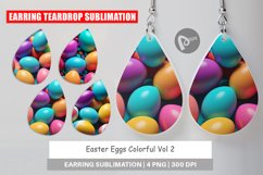 Earring Teardrop Easter Eggs Colorful Product Image 1
