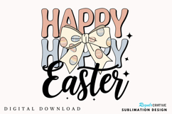 Easter Eggs Coquette Bow PNG, Happy Easter PNG, Easter PNG Product Image 1
