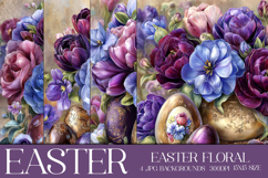 Easter Background, Easter Flowers, Spring Backgrounds, s1 Product Image 1