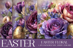 Easter Background, Easter Flowers, Spring Backgrounds, s10 Product Image 1