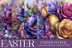 Easter Background, Easter Flowers, Spring Backgrounds, s15 Product Image 1
