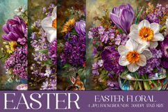 Easter Background, Easter Flowers, Spring Backgrounds, s16 Product Image 1
