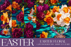 Easter Background, Easter Flowers, Spring Backgrounds, s17 Product Image 1