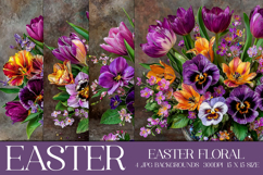 Easter Background, Easter Flowers, Spring Backgrounds, s18 Product Image 1