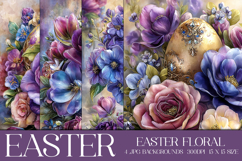 Easter Background, Easter Flowers, Spring Backgrounds, s20 Product Image 1