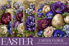 Easter Background, Easter Flowers, Spring Backgrounds, s25 Product Image 1