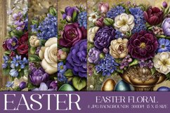 Easter Background, Easter Flowers, Spring Backgrounds, s28 Product Image 1