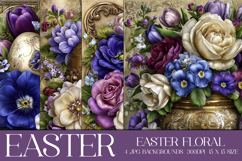 Easter Background, Easter Flowers, Spring Backgrounds, s31 Product Image 1