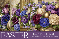 Easter Background, Easter Flowers, Spring Backgrounds, s32 Product Image 1