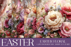 Easter Background, Easter Flowers, Spring Backgrounds, s33 Product Image 1