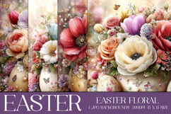 Easter Background, Easter Flowers, Spring Backgrounds, s34 Product Image 1