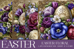 Easter Background, Easter Flowers, Spring Backgrounds, s35 Product Image 1