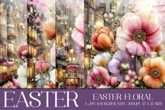 Easter Background, Easter Flowers, Spring Backgrounds, s36 Product Image 1