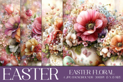 Easter Background, Easter Flowers, Spring Backgrounds, s38 Product Image 1