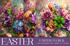 Easter Background, Easter Flowers, Spring Backgrounds, s39 Product Image 1