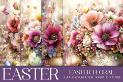 Easter Background, Easter Flowers, Spring Backgrounds, s42 Product Image 1