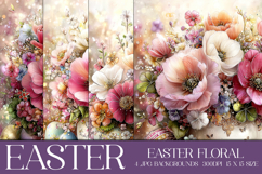 Easter Background, Easter Flowers, Spring Backgrounds, s45 Product Image 1