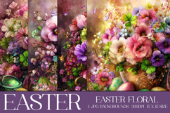 Easter Background, Easter Flowers, Spring Backgrounds, s46 Product Image 1