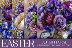 Easter Background, Easter Flowers, Spring Backgrounds, s49 Product Image 1
