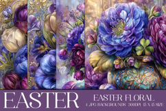 Easter Background, Easter Flowers, Spring Backgrounds, s50 Product Image 1