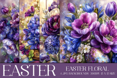Easter Background, Easter Flowers, Spring Backgrounds, s53 Product Image 1