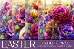 Easter Background, Easter Flowers, Spring Backgrounds, s57 Product Image 1
