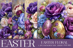 Easter Background, Easter Flowers, Spring Backgrounds, s8 Product Image 1
