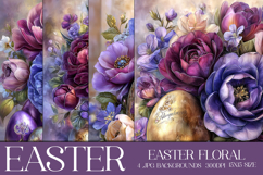 Easter Background, Easter Flowers, Spring Backgrounds, s9 Product Image 1