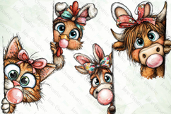 Easter Farm Animal Clipart Product Image 1