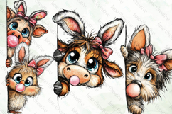 Easter Farm Animal Clipart Product Image 1
