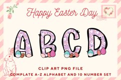 Easter Bunny Alphabet Pastel Egg Letters Kids Decorate_B108 Product Image 1