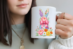 Easter Floral Bunny Sublimation Png Product Image 4
