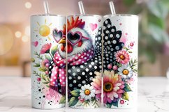 Easter Rooster Tumbler Wrap, Easter Chick Tumbler Wrap PNG Product Image 1