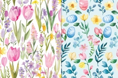Easter Floral Seamless Pattern Product Image 2
