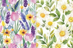 Easter Floral Seamless Pattern Product Image 3