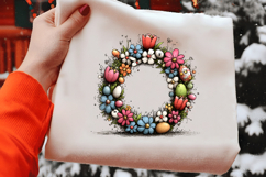 Easter Floral Wreath Clipart Product Image 2