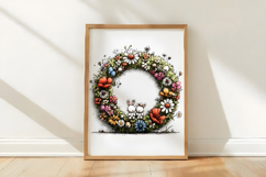 Easter Floral Wreath Clipart Product Image 3