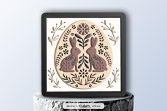 Happy Easter Folk Art Layered 3D Shadow Box Product Image 1