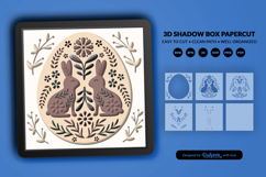 Happy Easter Folk Art Layered 3D Shadow Box Product Image 2