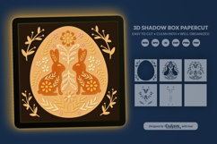 Happy Easter Folk Art Layered 3D Shadow Box Product Image 3