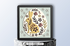 Easter Egg Bunny Folk Art Layered 3D Shadow Box Product Image 2