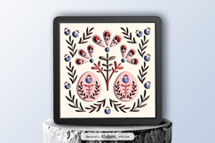 Easter Egg Bunny Folk Art Layered 3D Shadow Box Product Image 1