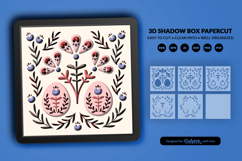 Easter Egg Bunny Folk Art Layered 3D Shadow Box Product Image 2