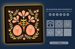 Easter Egg Bunny Folk Art Layered 3D Shadow Box Product Image 3